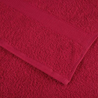 vidaXL Toalhas de sauna premium SOLUND 10pcs 80x200cm 600gsm vermelho