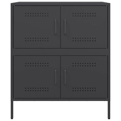 vidaXL Aparador 68x39x79 cm aço preto