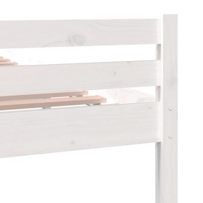 vidaXL Estrutura de cama 140x190 cm madeira maciça branco