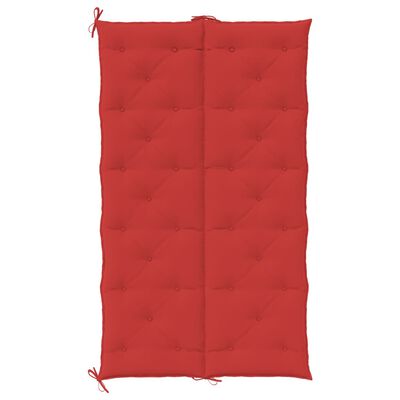 vidaXL Almofadão banco jardim 180x(50+50)x7cm tecido oxford vermelho