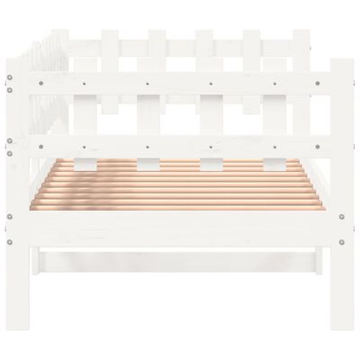 vidaXL Sofá-cama sem colchão 80x200 cm madeira de pinho maciça branco