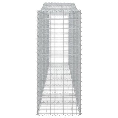 vidaXL Cestos gabião arqueados 3pcs 400x50x120/140cm ferro galvanizado