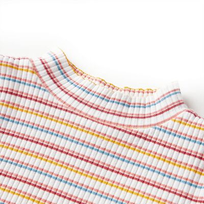 T-shirt manga comprida para criança de meia gola cor cru 104