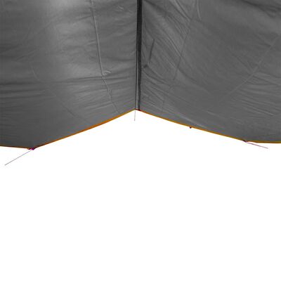 vidaXL Lona de campismo 500x294 cm impermeável cinzento e laranja