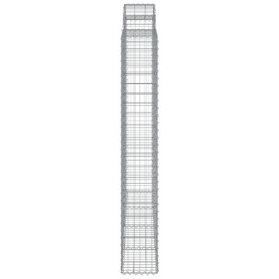 vidaXL Cestos gabião arqueados 5pcs 200x30x200/220cm ferro galvanizado