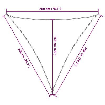 vidaXL Para-sol estilo vela 2x2x2 m oxford 100% poliéster branco