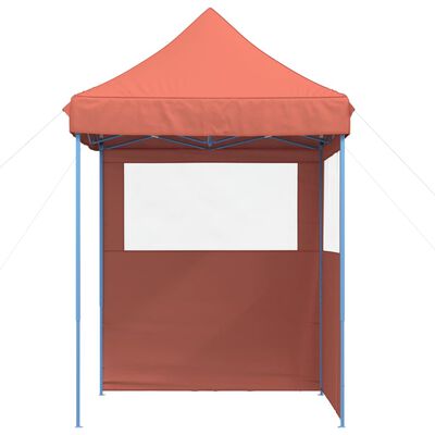 vidaXL Tenda p/ festas pop-up dobrável 2 paredes laterais terracotta