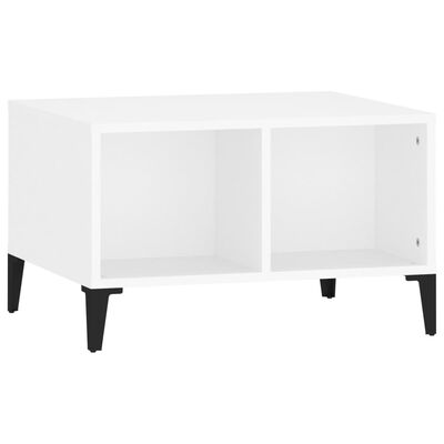 vidaXL Mesa de centro 60x50x36,5 cm derivados de madeira branco