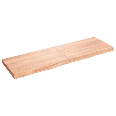 vidaXL Tampo de mesa 160x50x(2-6) cm carvalho tratado castanho-claro