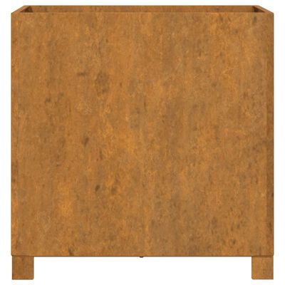 vidaXL Vaso/floreira com pernas 49x47x50 cm aço corten cor enferrujado