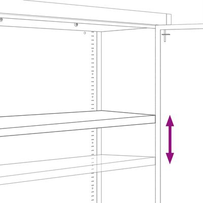 vidaXL Arquivador 90x40x110 cm aço cinzento-claro