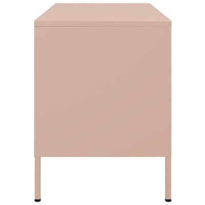 vidaXL Móvel de TV 68x39x50,5 cm aço rosa