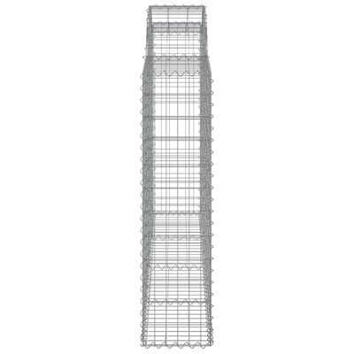 vidaXL Cestos gabião arqueados 25 pcs 200x30x120/140 ferro galvanizado