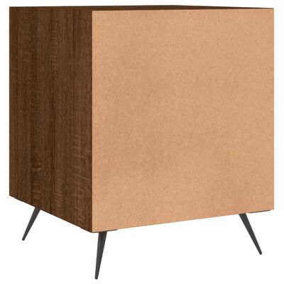 vidaXL Mesa cabeceira 2pcs 40x40x50cm deriv. madeira carvalho castanho