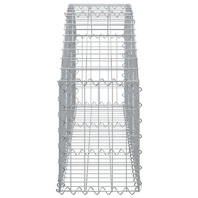 vidaXL Cesto gabião arqueado 150x30x40/60 cm ferro galvanizado