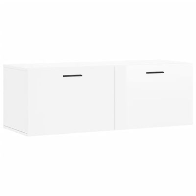 vidaXL Armário parede 100x36,5x35 cm deriv. madeira branco brilhante