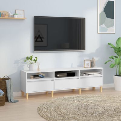 vidaXL Móvel de TV 150x30x44,5 cm derivados de madeira branco