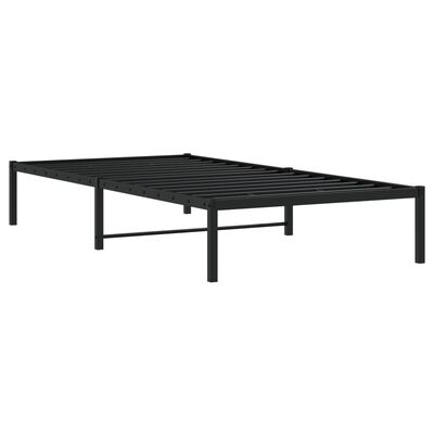 vidaXL Estrutura de cama 100x190 cm metal preto