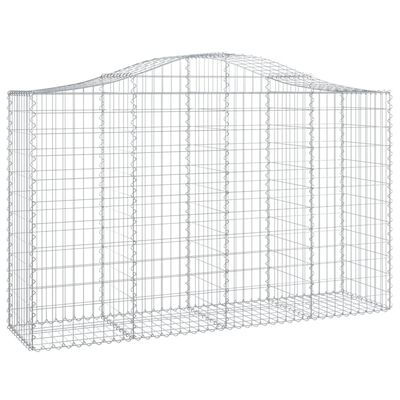 vidaXL Cestos gabião arqueados 12pcs 200x50x120/140 ferro galvanizado