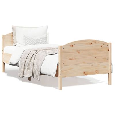 vidaXL Cama sem colchão 90x190 cm madeira de pinho maciça