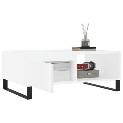 vidaXL Mesa de centro 90x60x35 cm derivados de madeira branco