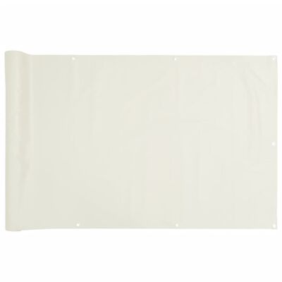 vidaXL Tela de privacidade para varanda 600x120 cm PVC branco