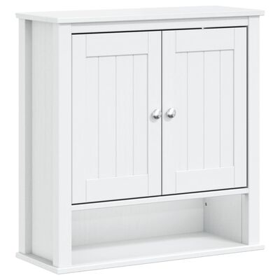 vidaXL Móvel de parede p/ WC BERG 69,5x27x71,5cm madeira maciça branco