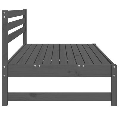 vidaXL Sofás de centro para jardim 2 pcs 120x80 cm pinho maciço cinza