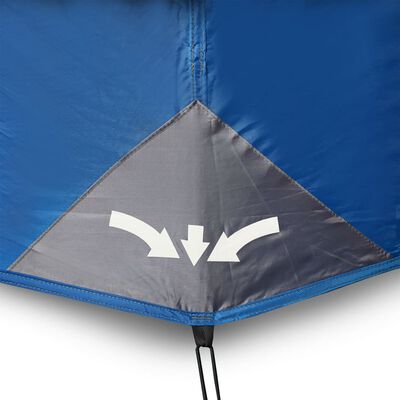 vidaXL Tenda familiar 9 pessoas libertação rápida impermeável azul