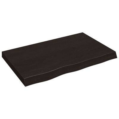 vidaXL Bancada p/ WC 80x60x2 cm madeira tratada castanho-escuro