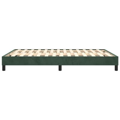 vidaXL Estrutura de cama 140x190 cm veludo verde-escuro