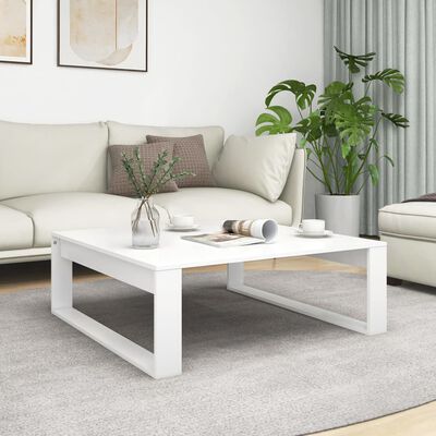 vidaXL Mesa de centro 100x100x35 cm derivados de madeira branco