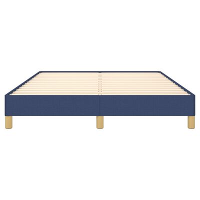 vidaXL Estrutura de cama sem colchão 140x190 cm tecido azul