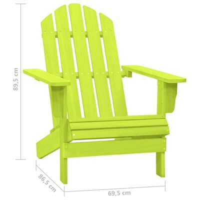 vidaXL Cadeira Adirondack para jardim abeto maciço verde