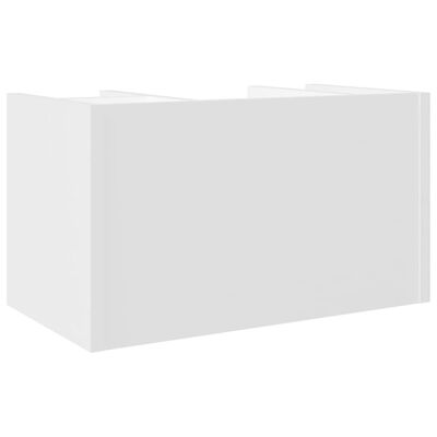 vidaXL Organizador de secretária 44,5x24x25cm derivados madeira branco