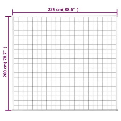 vidaXL Manta pesada 9 kg 200x225 cm tecido cinza