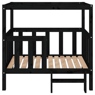 vidaXL Cama para cães 105,5x83,5x100 cm madeira de pinho maciça preto