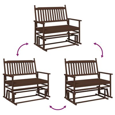 vidaXL Banco de baloiçar 118x70x104,5 cm madeira de choupo maciça