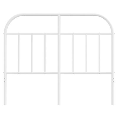 vidaXL Cabeceira de cama 120 cm metal branco