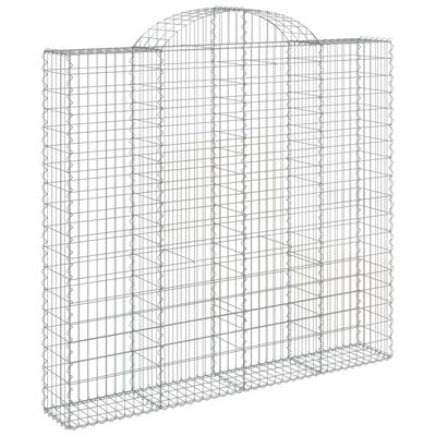 vidaXL Cestos gabião arqueados 13 pcs 200x50x180/200 ferro galvanizado