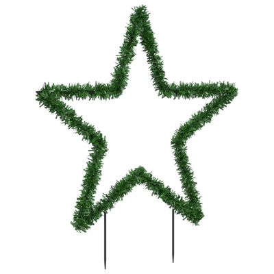 vidaXL Decoração estrela de Natal c/ luz e estacas 115 luzes LED 85 cm