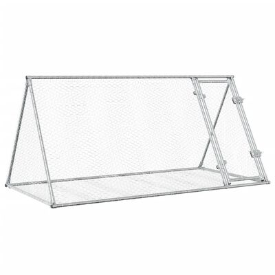 vidaXL Gaiola para coelhos 200x105x91 cm aço galvanizado prateado