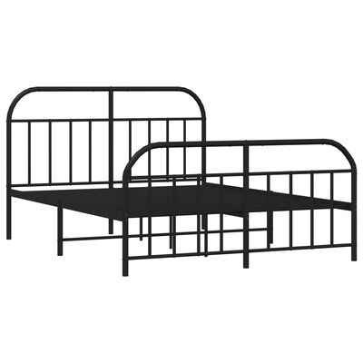 vidaXL Estrutura de cama sem colchão com pés 160x200 cm preto