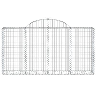 vidaXL Cestos gabião arqueados 30 pcs 200x30x100/120 ferro galvanizado