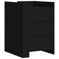 vidaXL Mesa de cabeceira 45x50x65 cm derivados de madeira preto