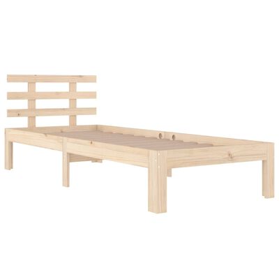 vidaXL Estrutura cama pequena solteiro 75x190 cm madeira maciça