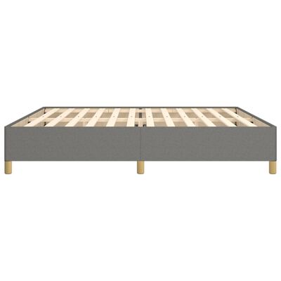 vidaXL Estrutura de cama sem colchão 200x200 cm tecido cinzento-escuro