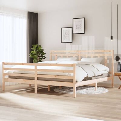 vidaXL Estrutura de cama 200x200 cm madeira maciça