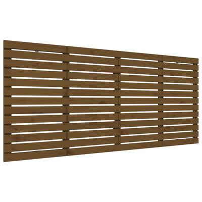 vidaXL Cabeceira de parede 156x3x91,5 cm pinho maciço castanho-mel