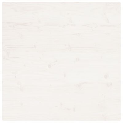 vidaXL Tampo de mesa quadrado 90x90x2,5 cm pinho maciço branco